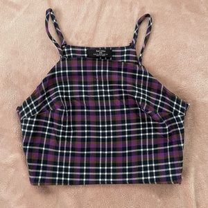 Bershka Plaid Tank Top